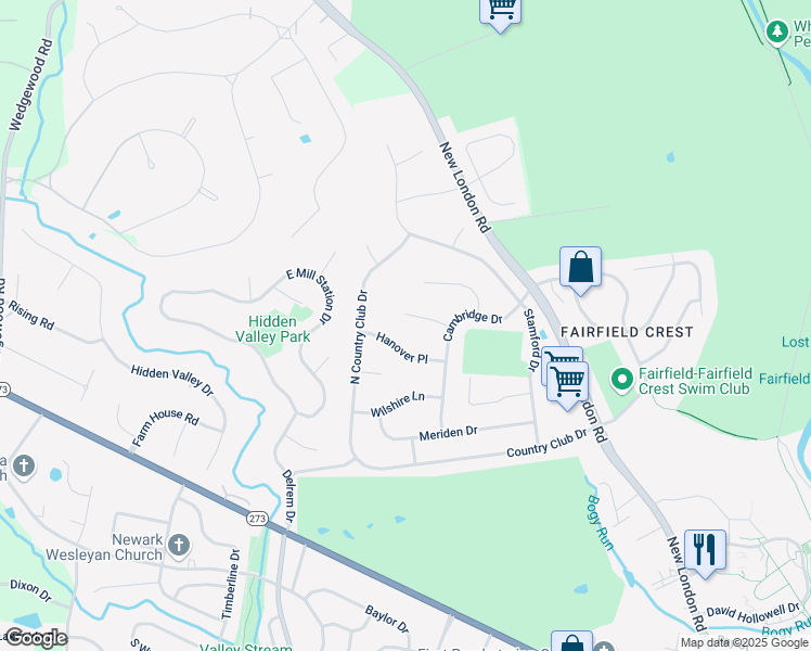 map of restaurants, bars, coffee shops, grocery stores, and more near 208 Hanover Place in Newark