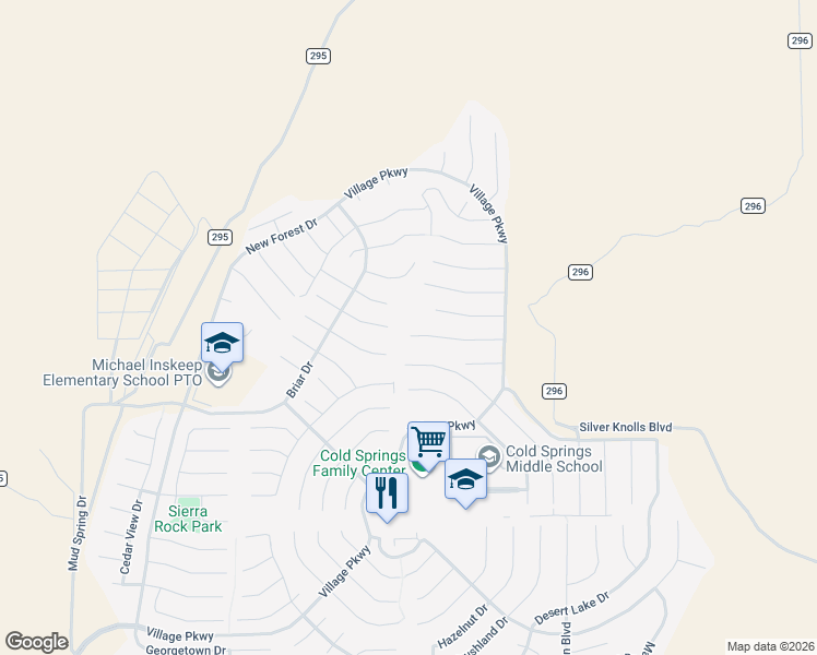 map of restaurants, bars, coffee shops, grocery stores, and more near 18541 Winter Hazel Court in Reno
