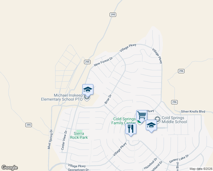 map of restaurants, bars, coffee shops, grocery stores, and more near 18610 Juneberry Court in Reno