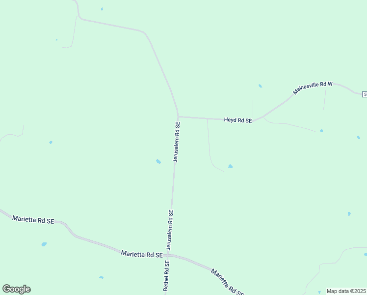 map of restaurants, bars, coffee shops, grocery stores, and more near 1150 Jerusalem Road Southeast in Bremen