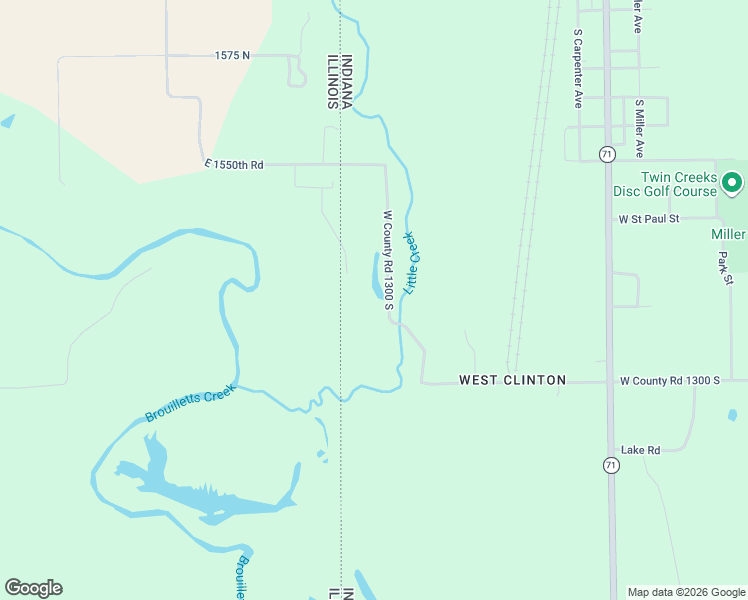 map of restaurants, bars, coffee shops, grocery stores, and more near 9588 South Sr 63 in Clinton