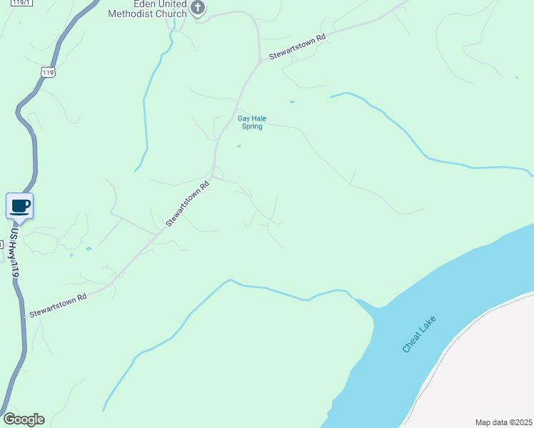 map of restaurants, bars, coffee shops, grocery stores, and more near 124-164 Delta Road 57 in Morgantown