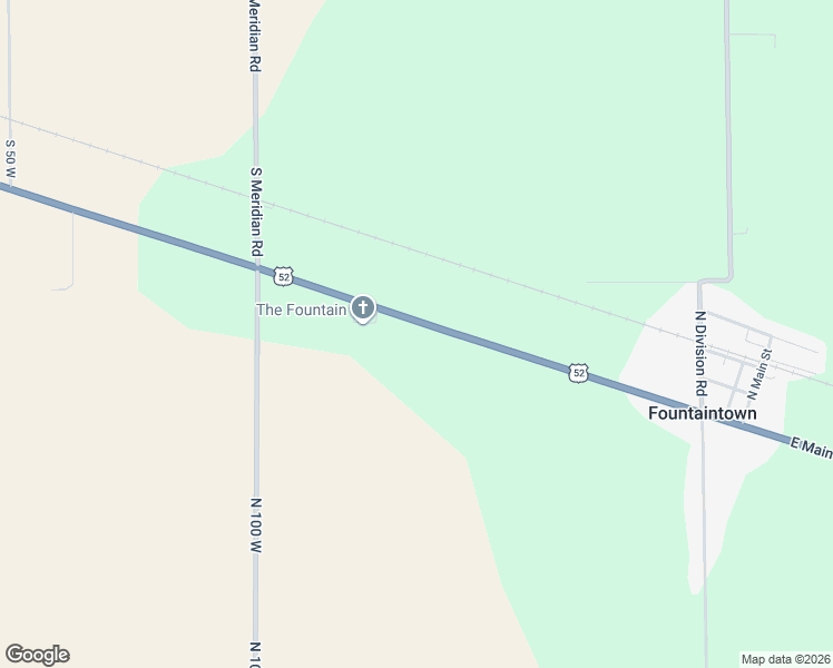 map of restaurants, bars, coffee shops, grocery stores, and more near 657 West Brookville Road in Fountaintown