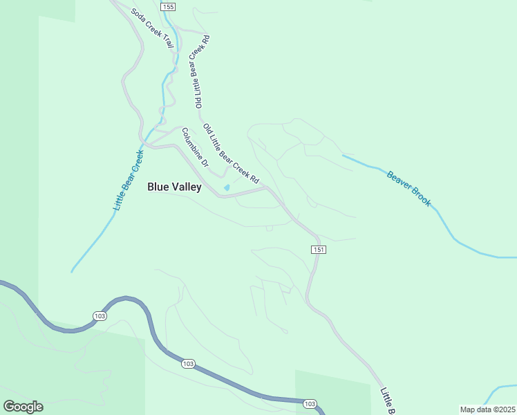 map of restaurants, bars, coffee shops, grocery stores, and more near Aspen Loop Road in Clear Creek County