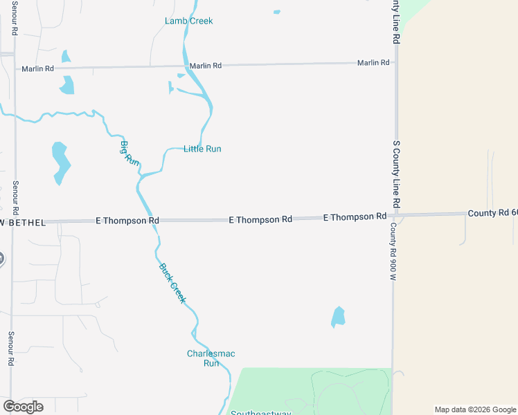 map of restaurants, bars, coffee shops, grocery stores, and more near 11502 East Thompson Road in Indianapolis