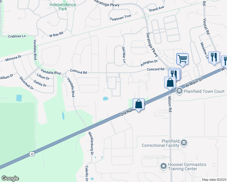 map of restaurants, bars, coffee shops, grocery stores, and more near 5629 Revere Drive in Plainfield