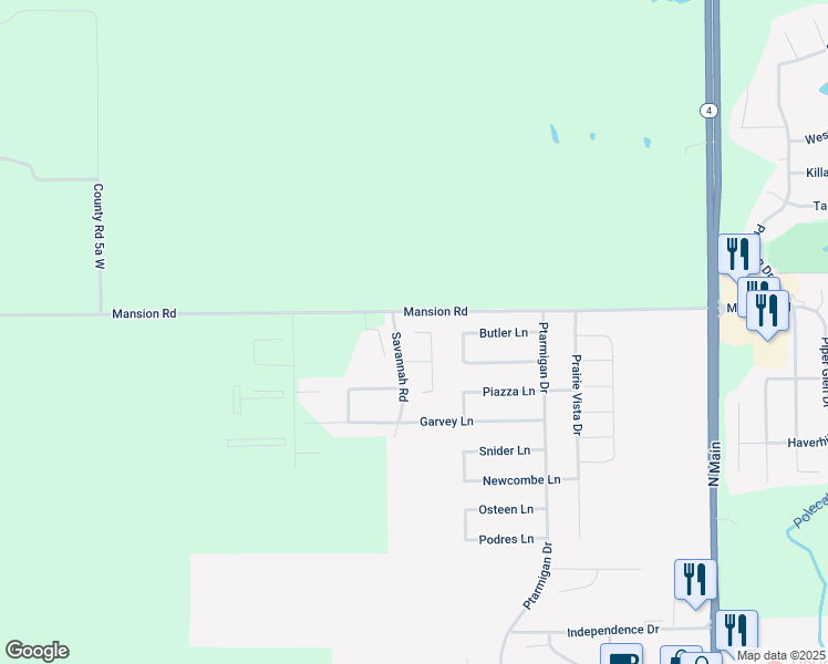 map of restaurants, bars, coffee shops, grocery stores, and more near 598 North Point Court in Chatham