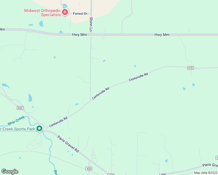 map of restaurants, bars, coffee shops, grocery stores, and more near 8652 Centerville Road in Hannibal