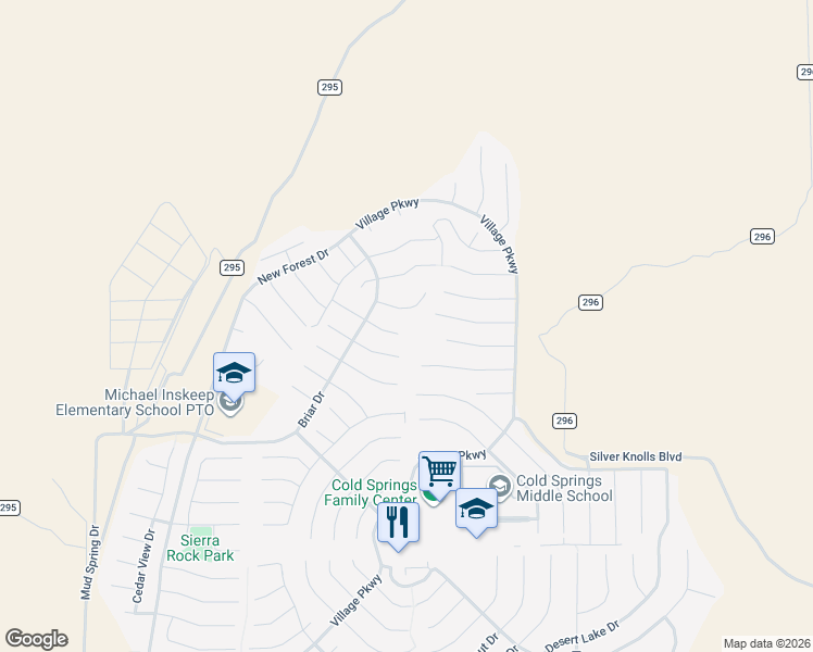 map of restaurants, bars, coffee shops, grocery stores, and more near 18541 Winter Hazel Court in Reno