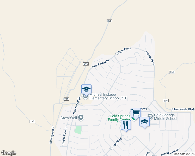 map of restaurants, bars, coffee shops, grocery stores, and more near in Cold Springs