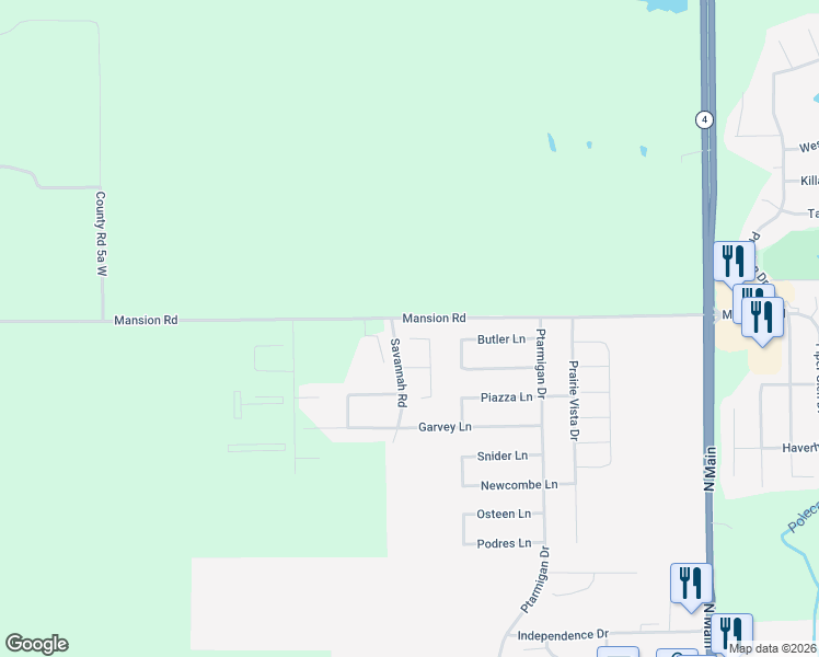 map of restaurants, bars, coffee shops, grocery stores, and more near 598 North Point Court in Chatham