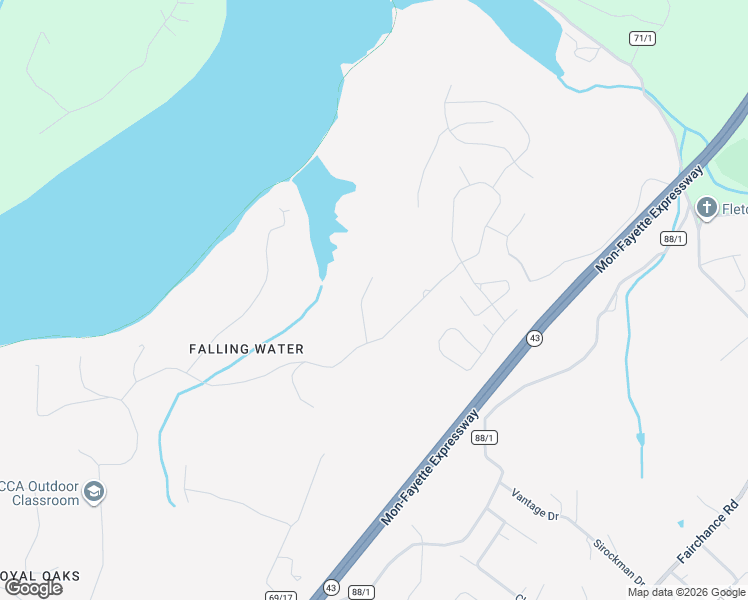 map of restaurants, bars, coffee shops, grocery stores, and more near Falling Water Lane in Cheat Lake
