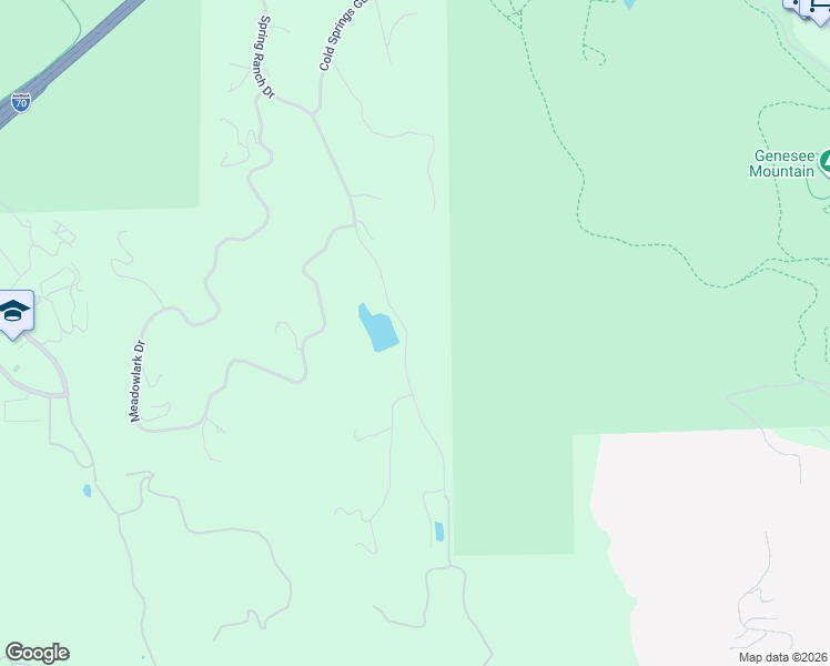 map of restaurants, bars, coffee shops, grocery stores, and more near 974 Spring Ranch Drive in Golden