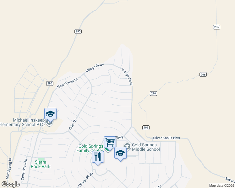 map of restaurants, bars, coffee shops, grocery stores, and more near 18667 Granite Peak Court in Reno