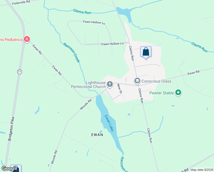 map of restaurants, bars, coffee shops, grocery stores, and more near 326 Ewan Road in Mullica Hill