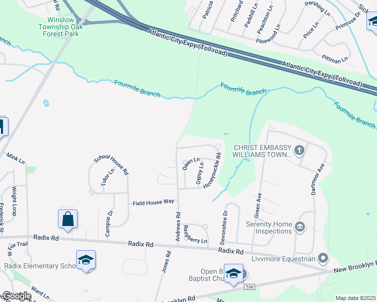 map of restaurants, bars, coffee shops, grocery stores, and more near 990 Honeysuckle Road in Monroe