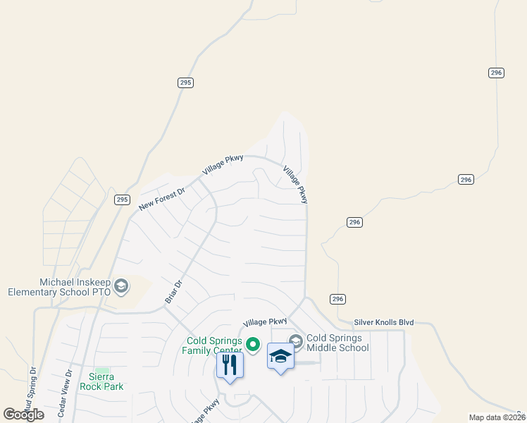 map of restaurants, bars, coffee shops, grocery stores, and more near 18667 Granite Peak Court in Reno