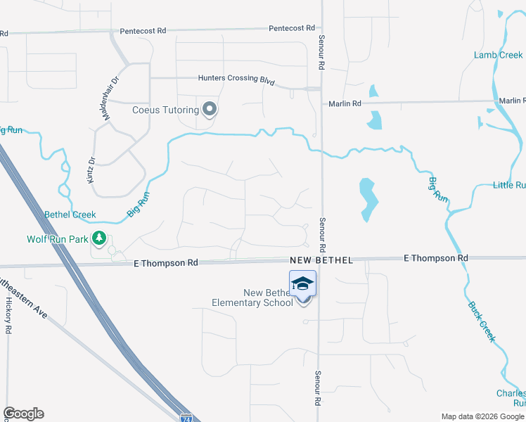 map of restaurants, bars, coffee shops, grocery stores, and more near 10528 Patoka Road in Indianapolis