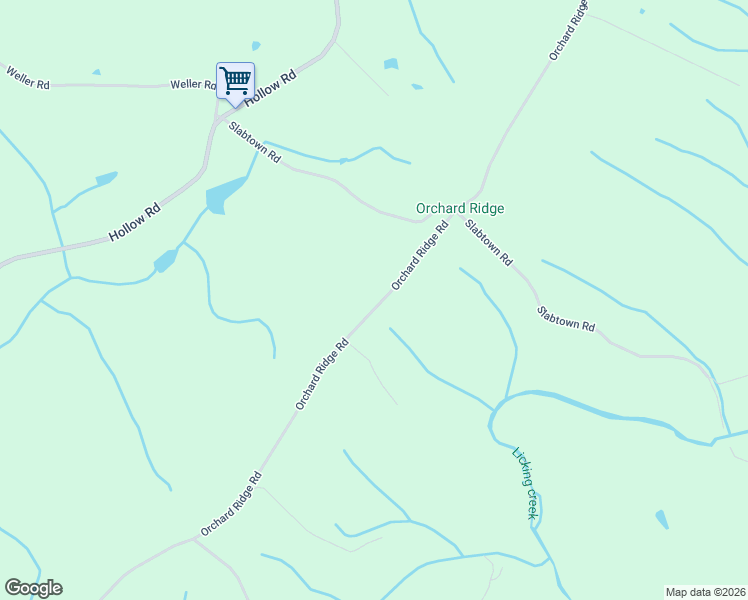 map of restaurants, bars, coffee shops, grocery stores, and more near 14112 Orchard Ridge Road in Hancock