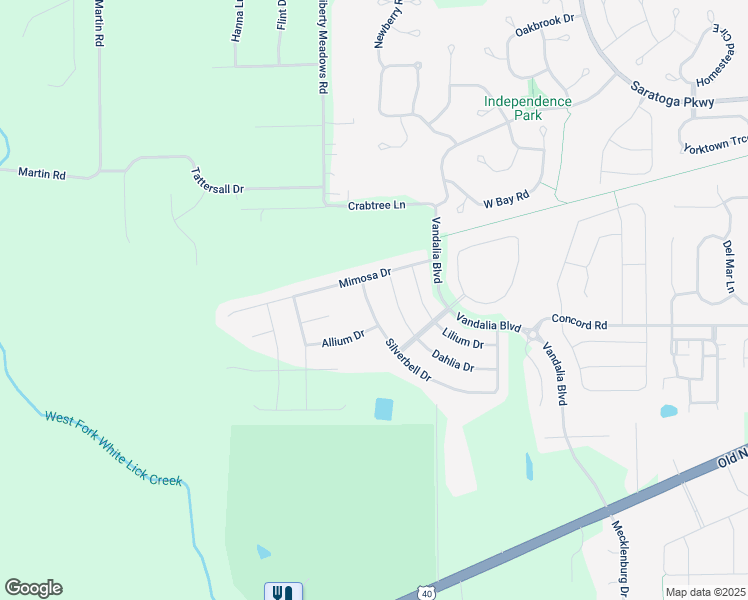 map of restaurants, bars, coffee shops, grocery stores, and more near 4866 Silverbell Drive in Cartersburg