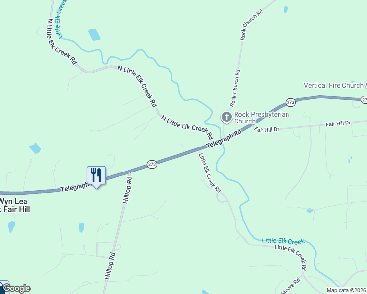 map of restaurants, bars, coffee shops, grocery stores, and more near 3911 Maryland 273 in Elkton