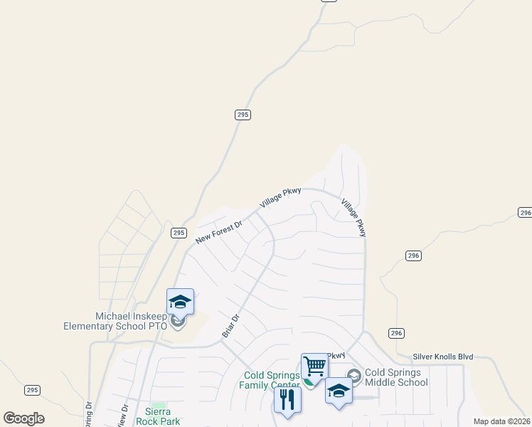 map of restaurants, bars, coffee shops, grocery stores, and more near 18769 Gray Hills Court in Reno
