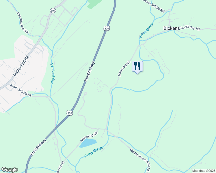 map of restaurants, bars, coffee shops, grocery stores, and more near 12809 Mason Road Northeast in Cumberland