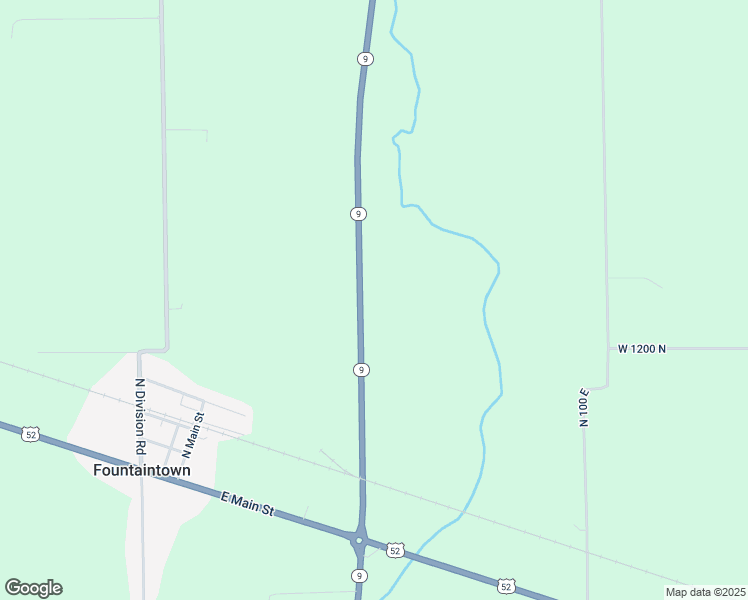 map of restaurants, bars, coffee shops, grocery stores, and more near 5893 Indiana 9 in Fountaintown