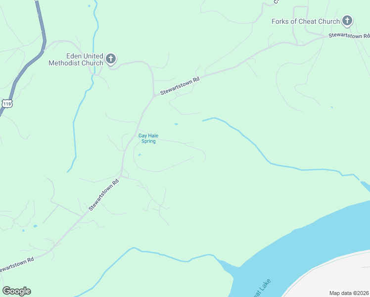 map of restaurants, bars, coffee shops, grocery stores, and more near County Road 65/3 in Monongalia County