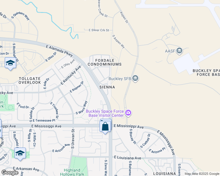 map of restaurants, bars, coffee shops, grocery stores, and more near 998 South Zeno Way in Aurora