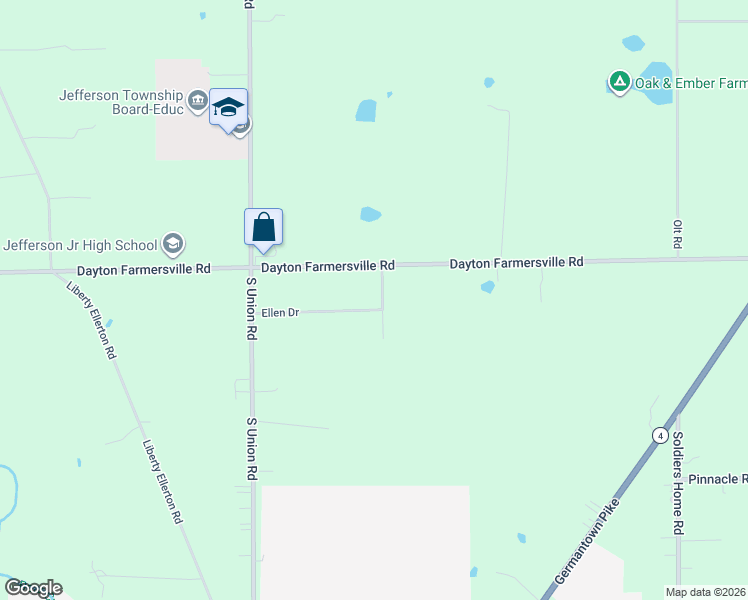 map of restaurants, bars, coffee shops, grocery stores, and more near 6750 Ellen Drive in Dayton