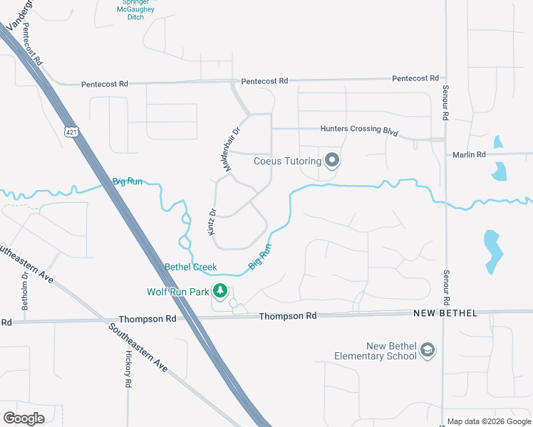 map of restaurants, bars, coffee shops, grocery stores, and more near 10149 Goose Rock Lane in Indianapolis