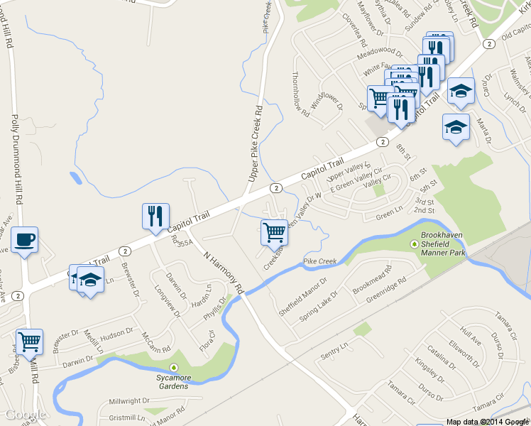 map of restaurants, bars, coffee shops, grocery stores, and more near 405 Margit Court in Newark
