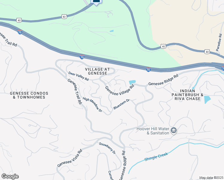 map of restaurants, bars, coffee shops, grocery stores, and more near 23696 Pondview Place in Golden