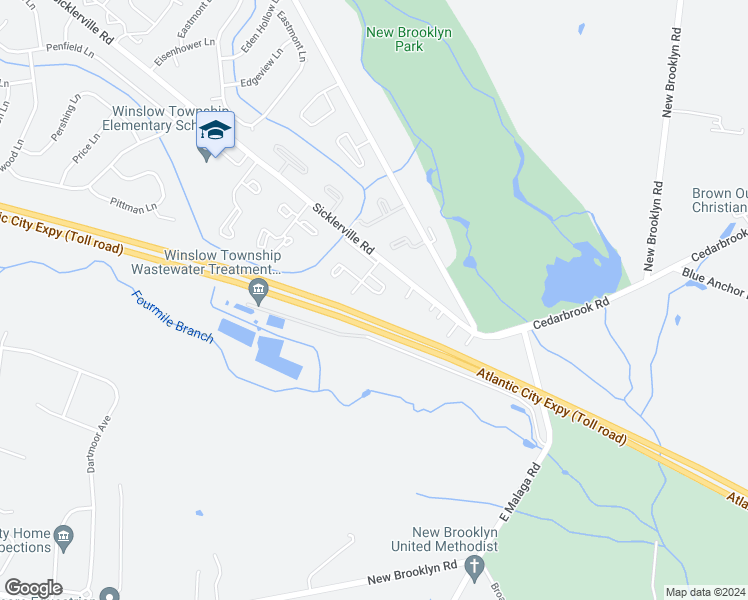 map of restaurants, bars, coffee shops, grocery stores, and more near 28 Marcia Court in Sicklerville