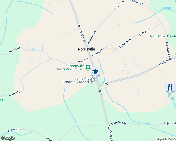 map of restaurants, bars, coffee shops, grocery stores, and more near 5310 Norrisville Road in White Hall