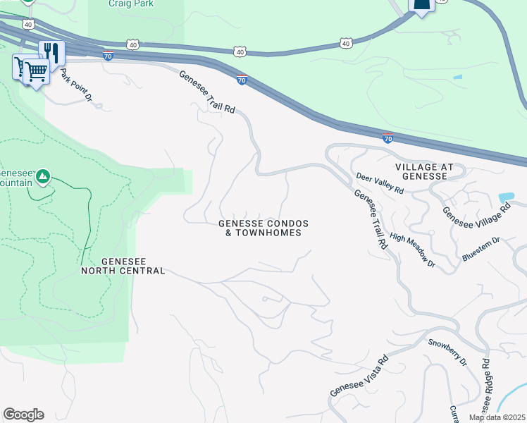 map of restaurants, bars, coffee shops, grocery stores, and more near 770 Chimney Creek Drive in Golden