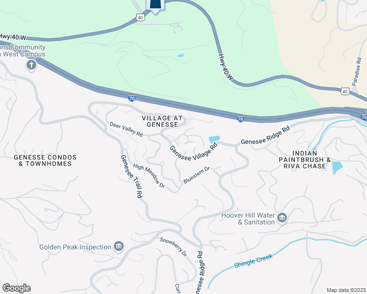 map of restaurants, bars, coffee shops, grocery stores, and more near 23636 Pondview Place in Golden