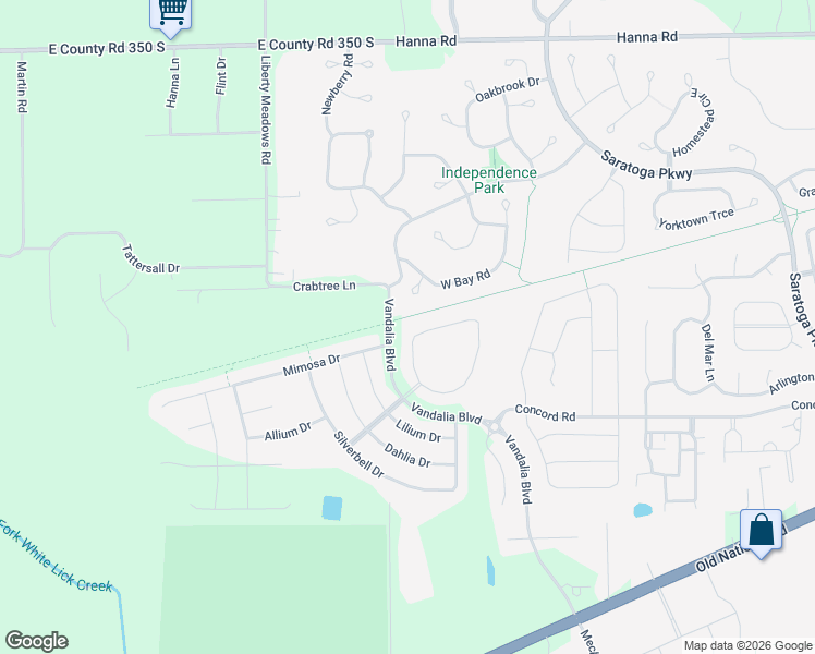 map of restaurants, bars, coffee shops, grocery stores, and more near 4978 Mimosa Drive in Plainfield