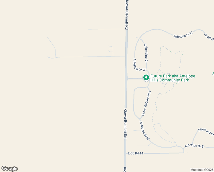 map of restaurants, bars, coffee shops, grocery stores, and more near 609 Kiowa-Bennett Road in Bennett