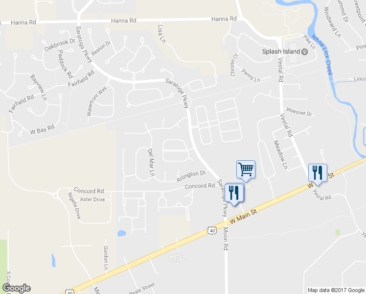 map of restaurants, bars, coffee shops, grocery stores, and more near 5758 Kensington Boulevard in Plainfield