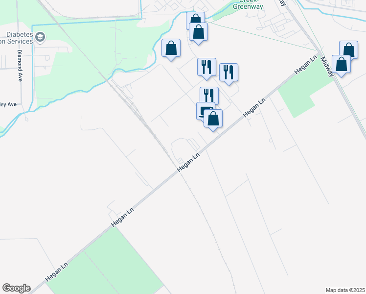 map of restaurants, bars, coffee shops, grocery stores, and more near 2812 Hegan Lane in Chico