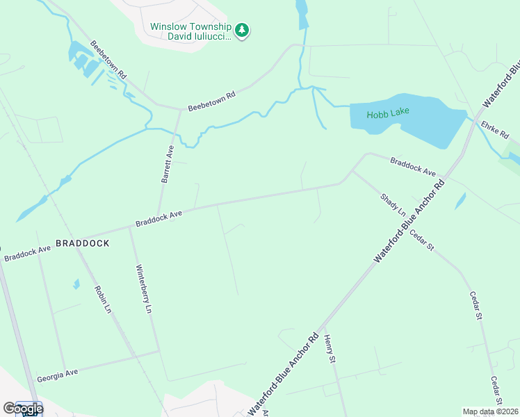 map of restaurants, bars, coffee shops, grocery stores, and more near 114 Braddock Avenue in Hammonton