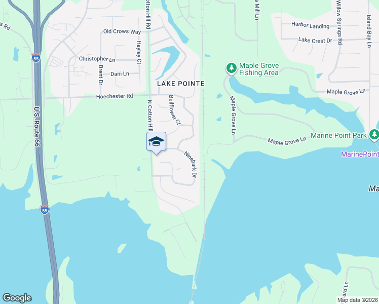 map of restaurants, bars, coffee shops, grocery stores, and more near 6680-6798 Phlox Dr in Springfield