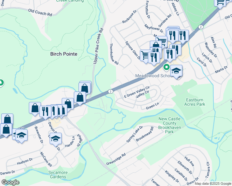 map of restaurants, bars, coffee shops, grocery stores, and more near 120 Clover Court in Newark