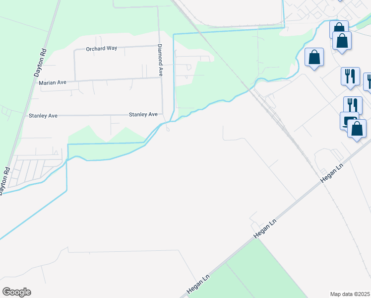 map of restaurants, bars, coffee shops, grocery stores, and more near 9468 Perkins Road in Chico