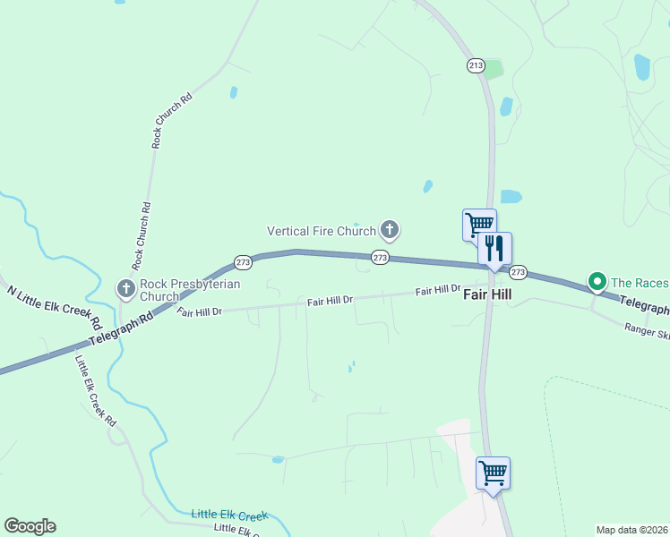 map of restaurants, bars, coffee shops, grocery stores, and more near 4340 Telegraph Road in Elkton