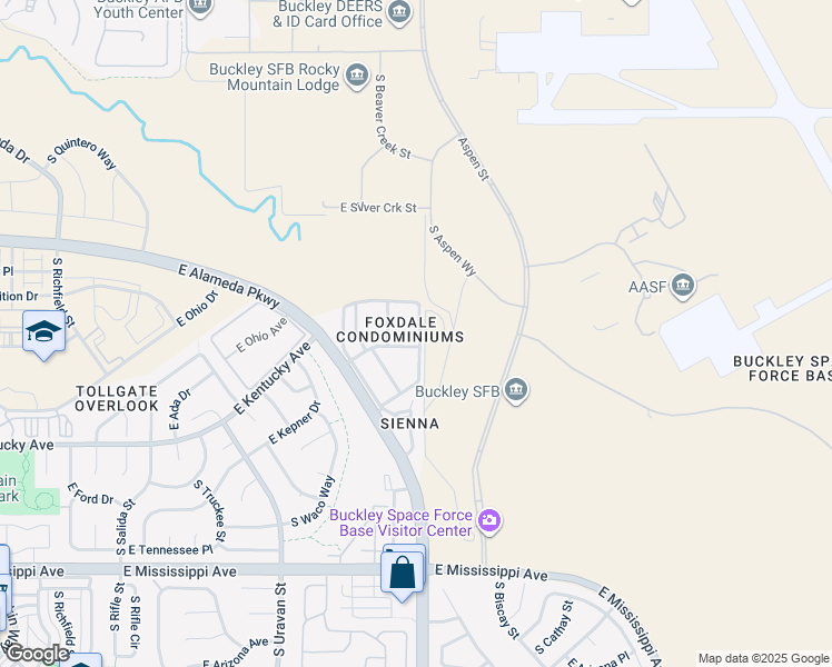 map of restaurants, bars, coffee shops, grocery stores, and more near 913 South Zeno Way in Aurora