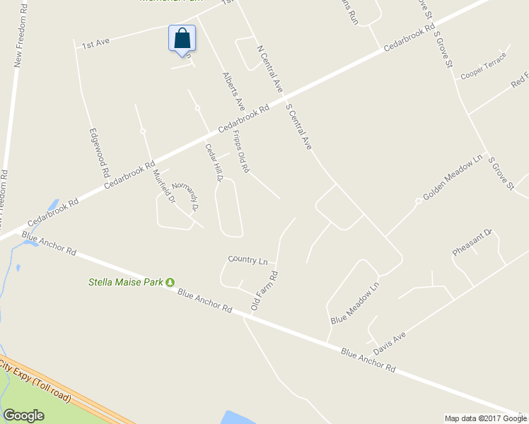 map of restaurants, bars, coffee shops, grocery stores, and more near 27 Fripps Old Road in Sicklerville