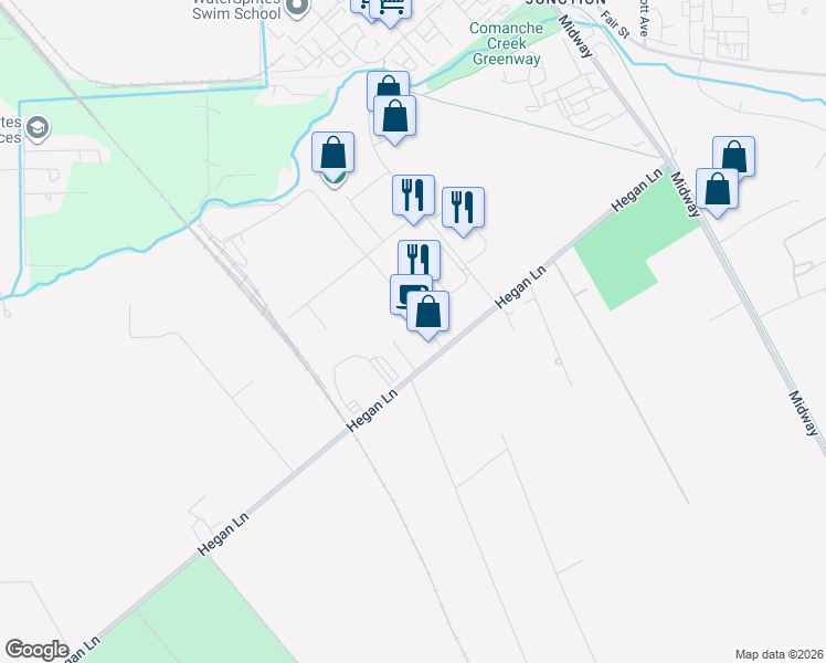 map of restaurants, bars, coffee shops, grocery stores, and more near 2700 Hegan Lane in Chico